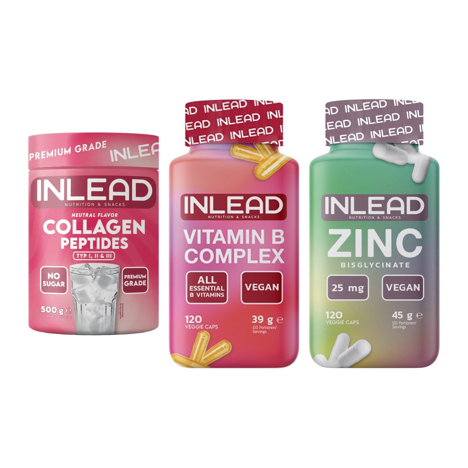 Haut, Haare & Nägel: INLEAD Collage + INLEAD Vitamin + INLEAD Zink – alle enthaltenen Artikel