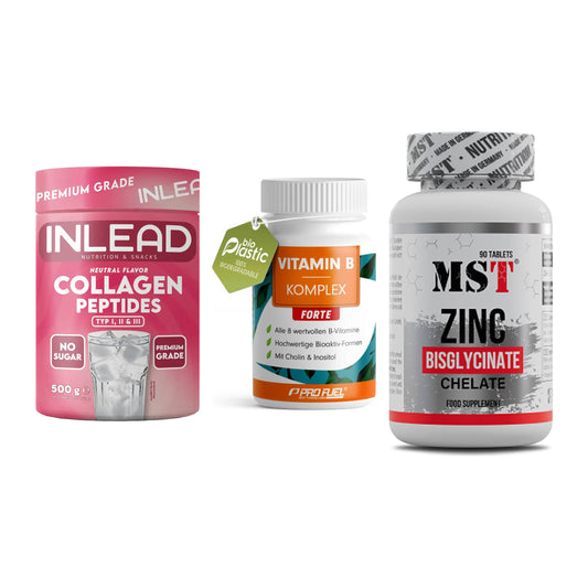 Haut, Haare & Nägel: INLEAD Collage + ProFuel Vitami + MST Zinc – alle enthaltenen Artikel