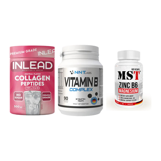 Haut, Haare & Nägel: INLEAD Collage + NNT Vitamin B + MST Zinc – alle enthaltenen Artikel