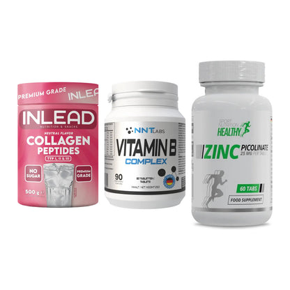 Haut, Haare & Nägel: INLEAD Collage + NNT Vitamin B + MST Healthy – alle enthaltenen Artikel
