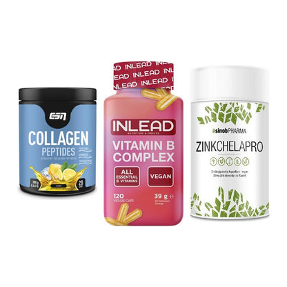 Haut, Haare & Nägel: ESN Collagen + INLEAD Vitamin + Sinob Zink – alle enthaltenen Artikel