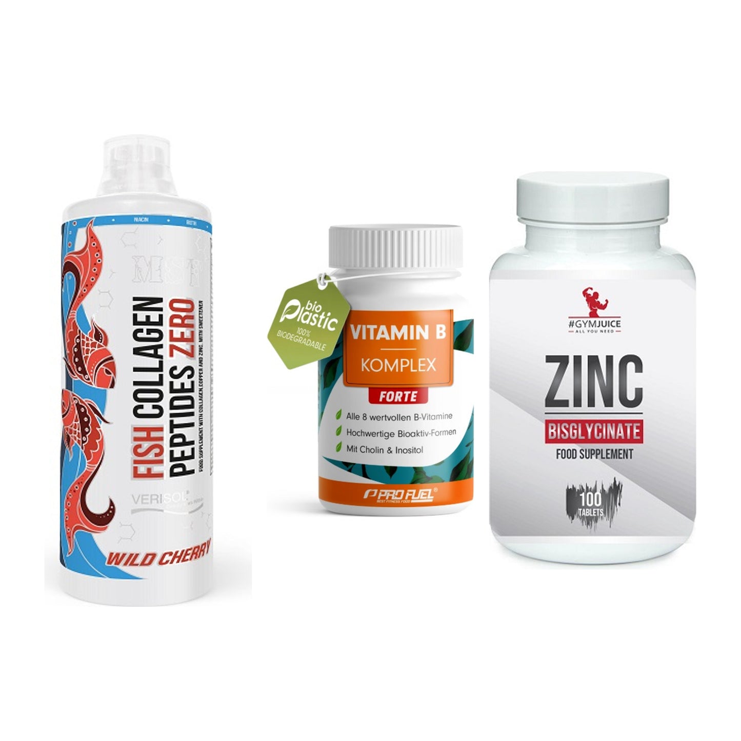 Haut, Haare & Nägel: MST Fish + ProFuel Vitami + #GYMJUICE ZINC – alle enthaltenen Artikel