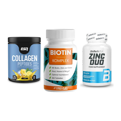 Haut, Haare & Nägel: ESN Collagen + ProFuel BIOTIN + BioTech Zinc – alle enthaltenen Artikel