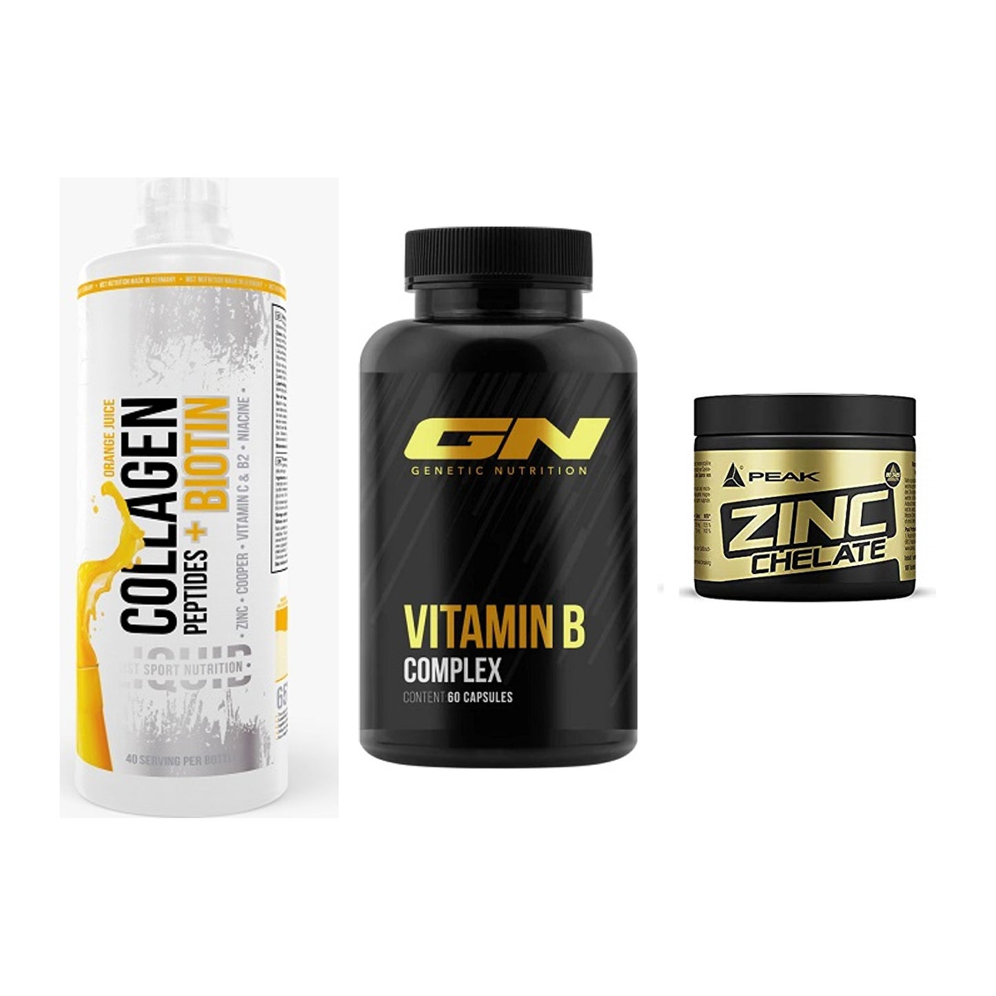 Haut, Haare & Nägel: MST Collagen + GN Vitamin + Peak Zink – alle enthaltenen Artikel