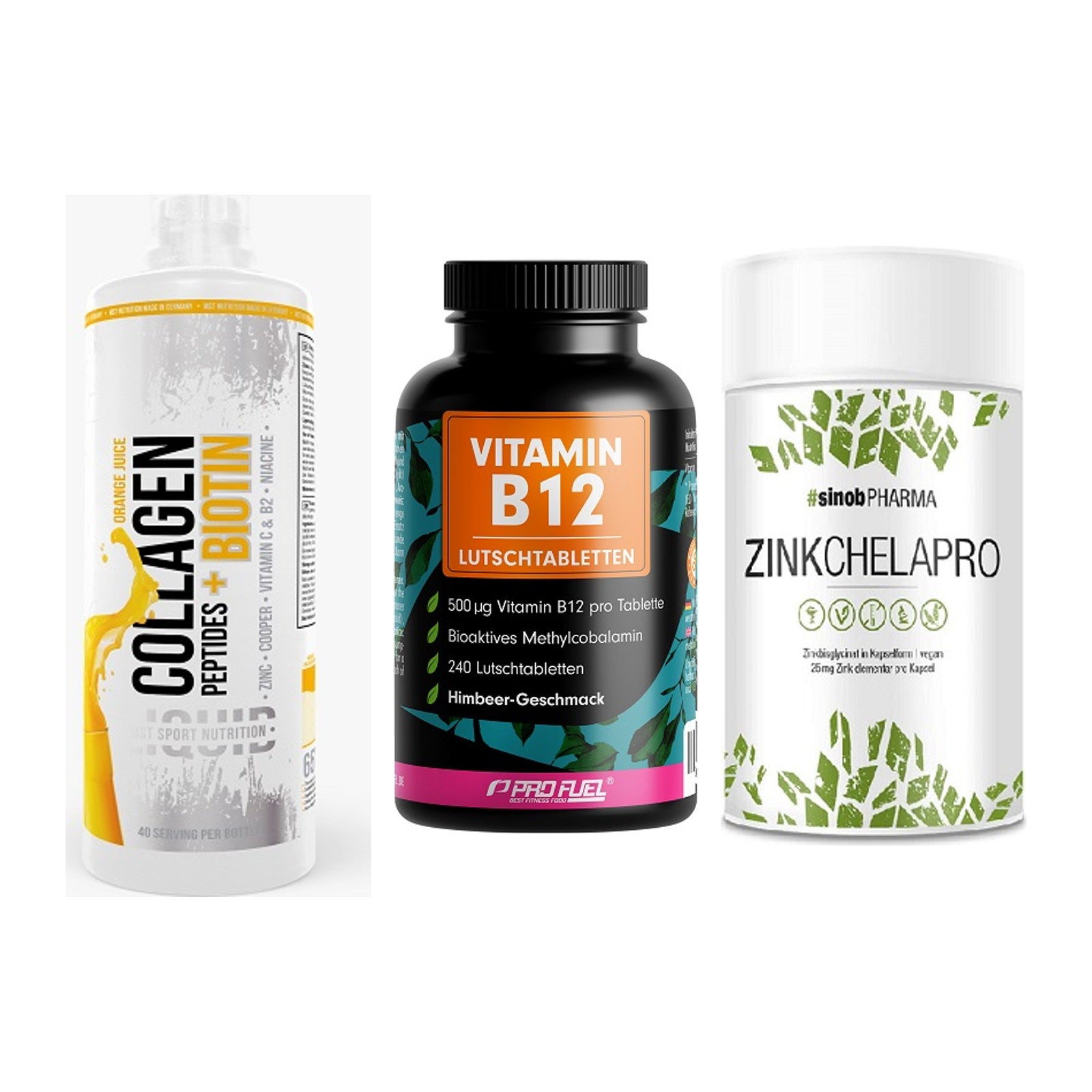 Haut, Haare & Nägel: MST Collagen + ProFuel Vitami + Sinob Zink – alle enthaltenen Artikel