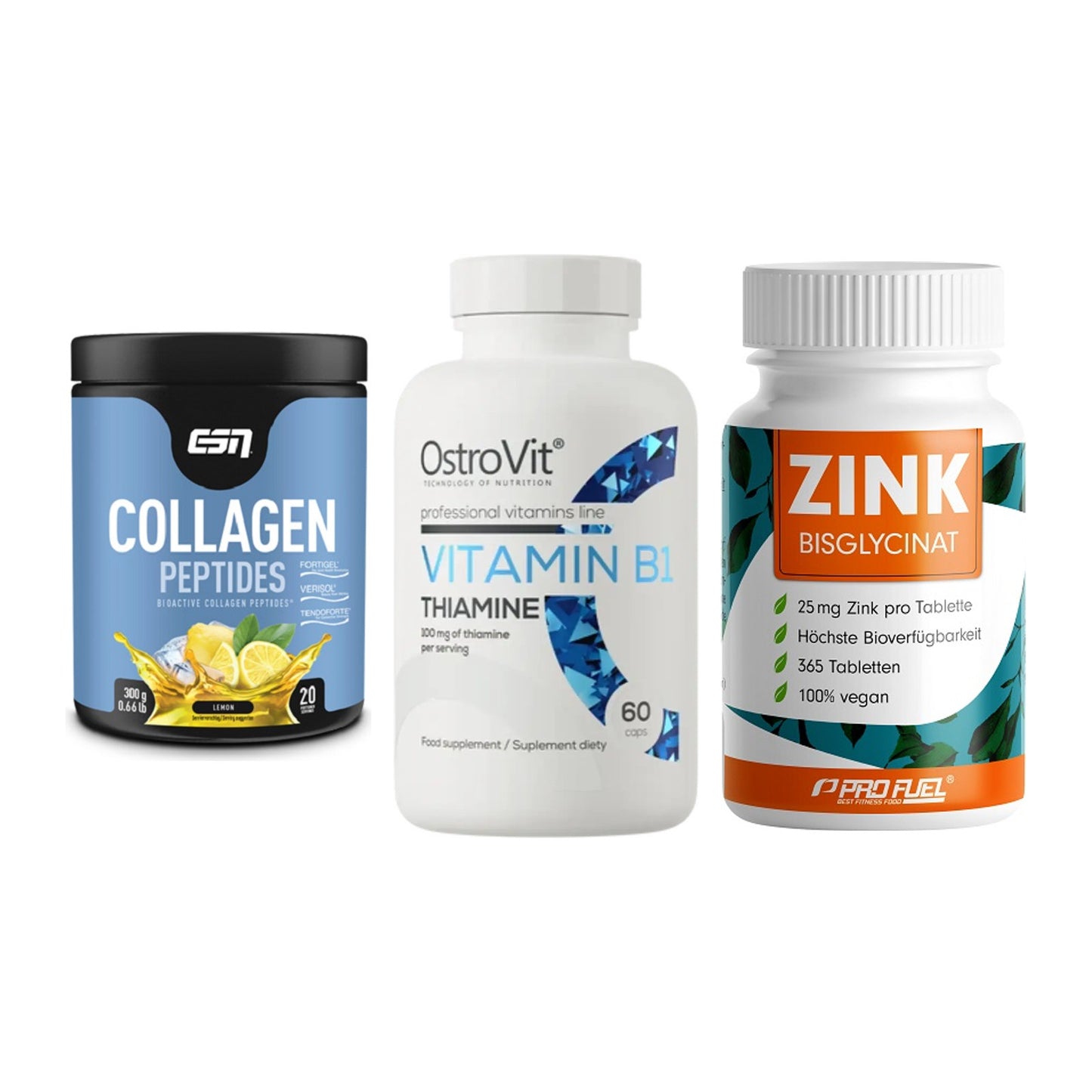 Haut, Haare & Nägel: ESN Collagen + Ostrovit + ProFuel Zink – alle enthaltenen Artikel