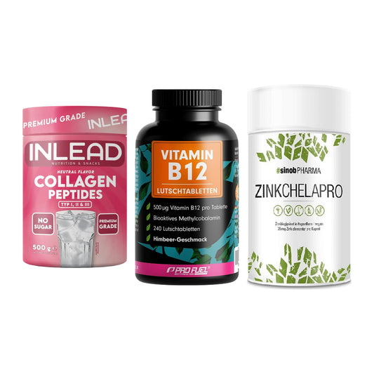 Haut, Haare & Nägel: INLEAD Collage + ProFuel Vitami + Sinob Zink – alle enthaltenen Artikel