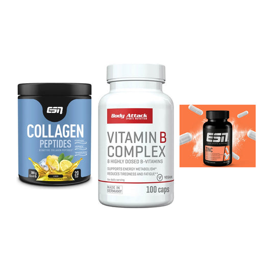 Haut, Haare & Nägel: ESN Collagen + Body Attack + ESN Zinc – alle enthaltenen Artikel