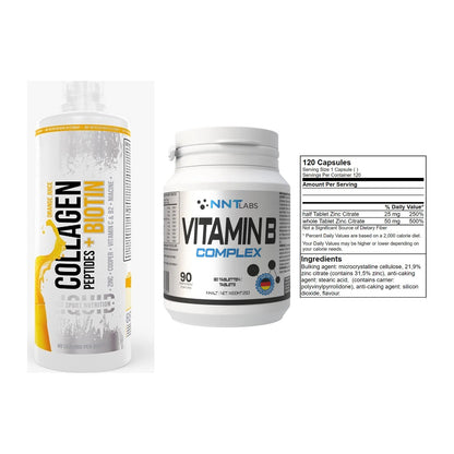 Haut, Haare & Nägel: MST Collagen + NNT Vitamin B + GN Zinc Citrat – alle enthaltenen Artikel