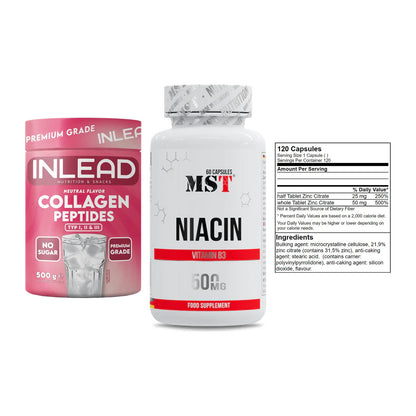 Haut, Haare & Nägel: INLEAD Collage + MST Niacin + GN Zinc Citrat – alle enthaltenen Artikel