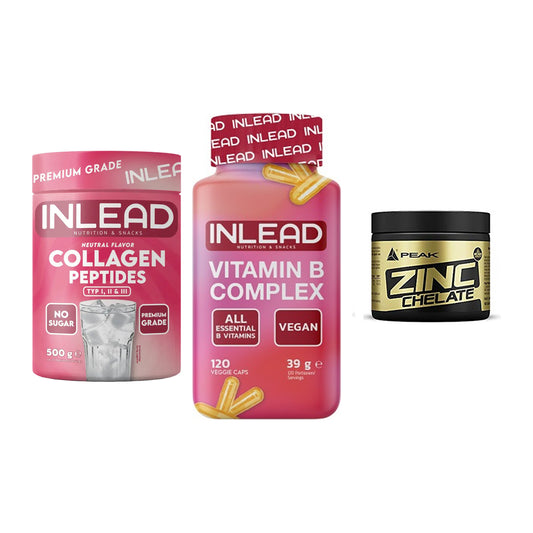 Haut, Haare & Nägel: INLEAD Collage + INLEAD Vitamin + Peak Zink – alle enthaltenen Artikel