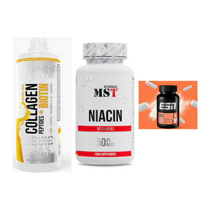 Haut, Haare & Nägel: MST Collagen + MST Niacin + ESN Zinc – alle enthaltenen Artikel