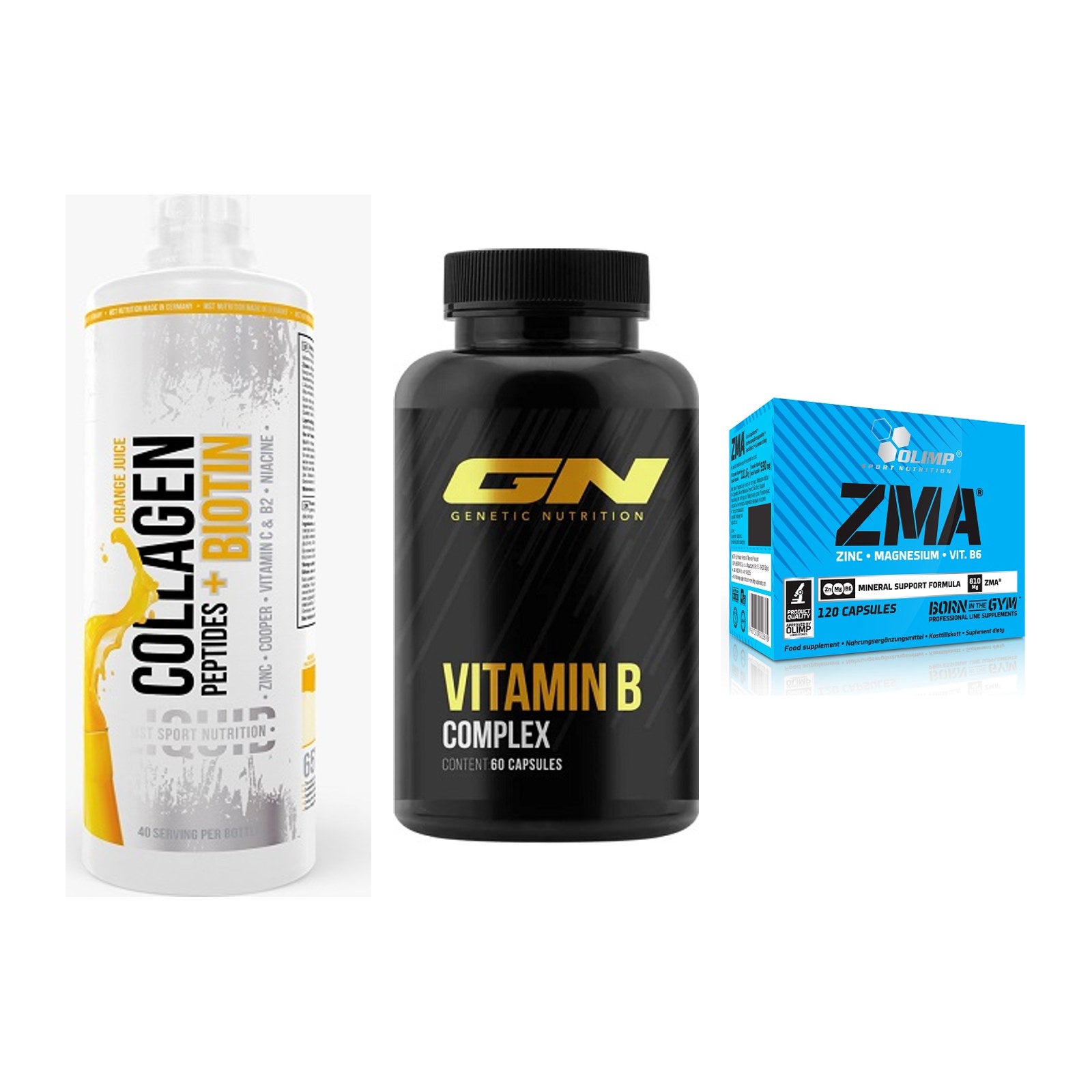 Haut, Haare & Nägel: MST Collagen + GN Vitamin + Olimp ZMA – alle enthaltenen Artikel