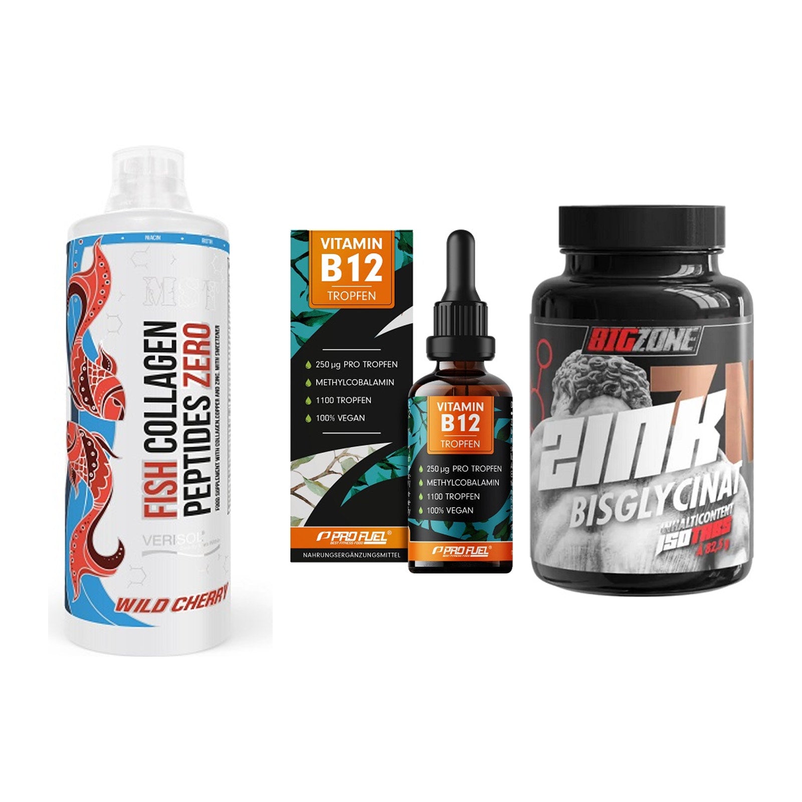 Haut, Haare & Nägel: MST Fish + ProFuel Vitami + Big Zone Zink – alle enthaltenen Artikel