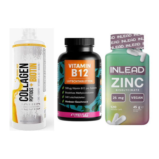 Haut, Haare & Nägel: MST Collagen + ProFuel Vitami + INLEAD Zink – alle enthaltenen Artikel