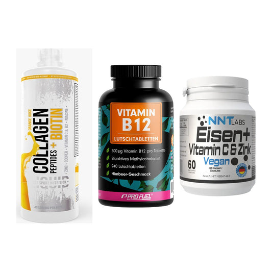 Haut, Haare & Nägel: MST Collagen + ProFuel Vitami + NNT Eisen – alle enthaltenen Artikel