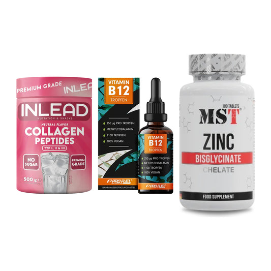 Haut, Haare & Nägel: INLEAD Collage + ProFuel Vitami + MST Zinc – alle enthaltenen Artikel