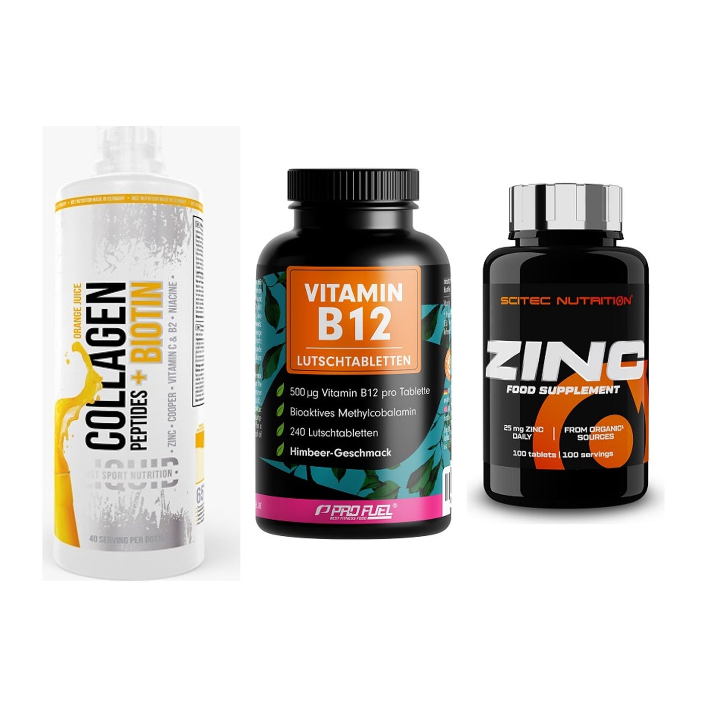 Haut, Haare & Nägel: MST Collagen + ProFuel Vitami + Scitec Zinc – alle enthaltenen Artikel