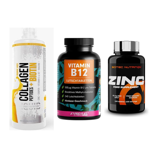 Haut, Haare & Nägel: MST Collagen + ProFuel Vitami + Scitec Zinc – alle enthaltenen Artikel
