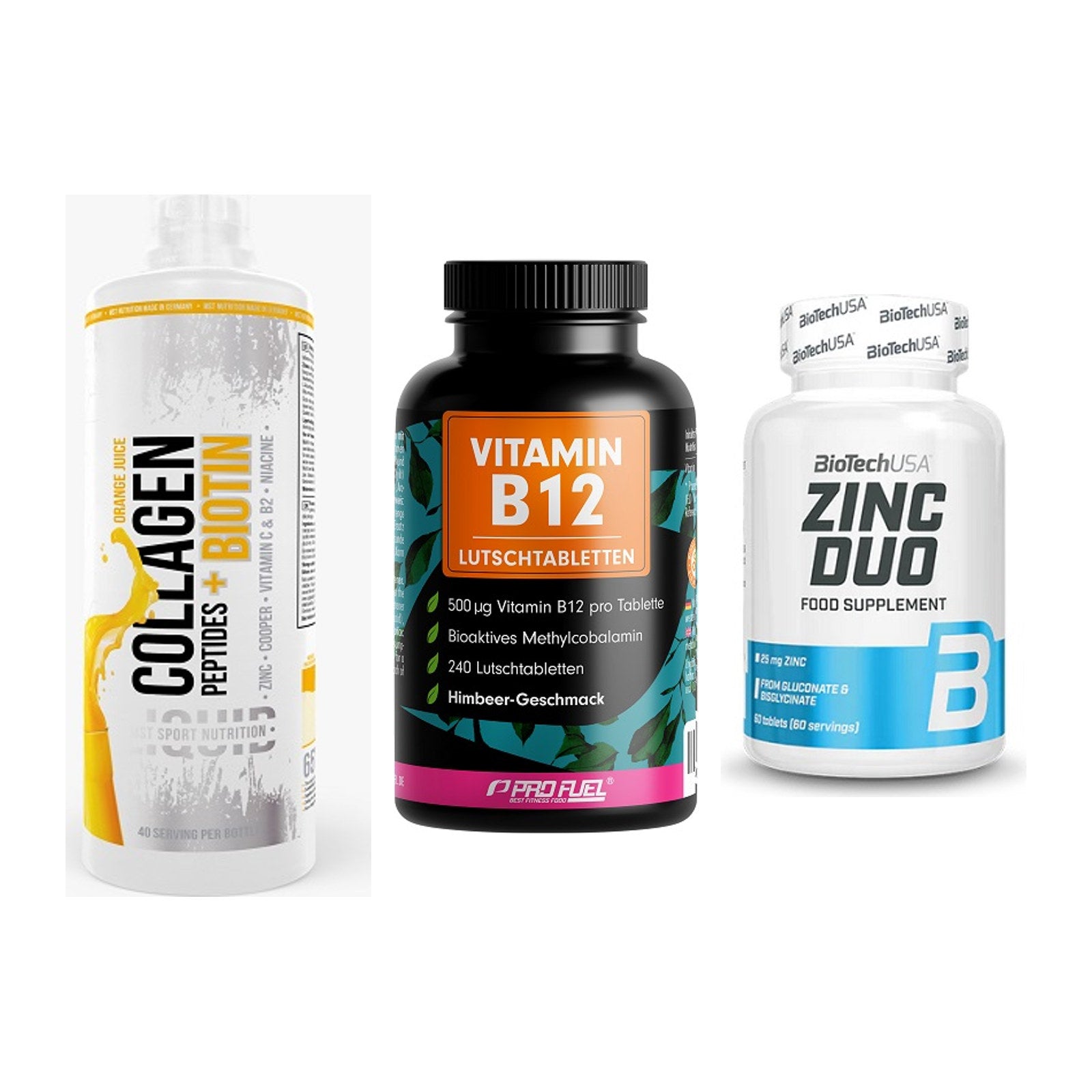 Haut, Haare & Nägel: MST Collagen + ProFuel Vitami + BioTech Zinc – alle enthaltenen Artikel