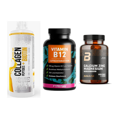 Haut, Haare & Nägel: MST Collagen + ProFuel Vitami + BioTech Calciu – alle enthaltenen Artikel