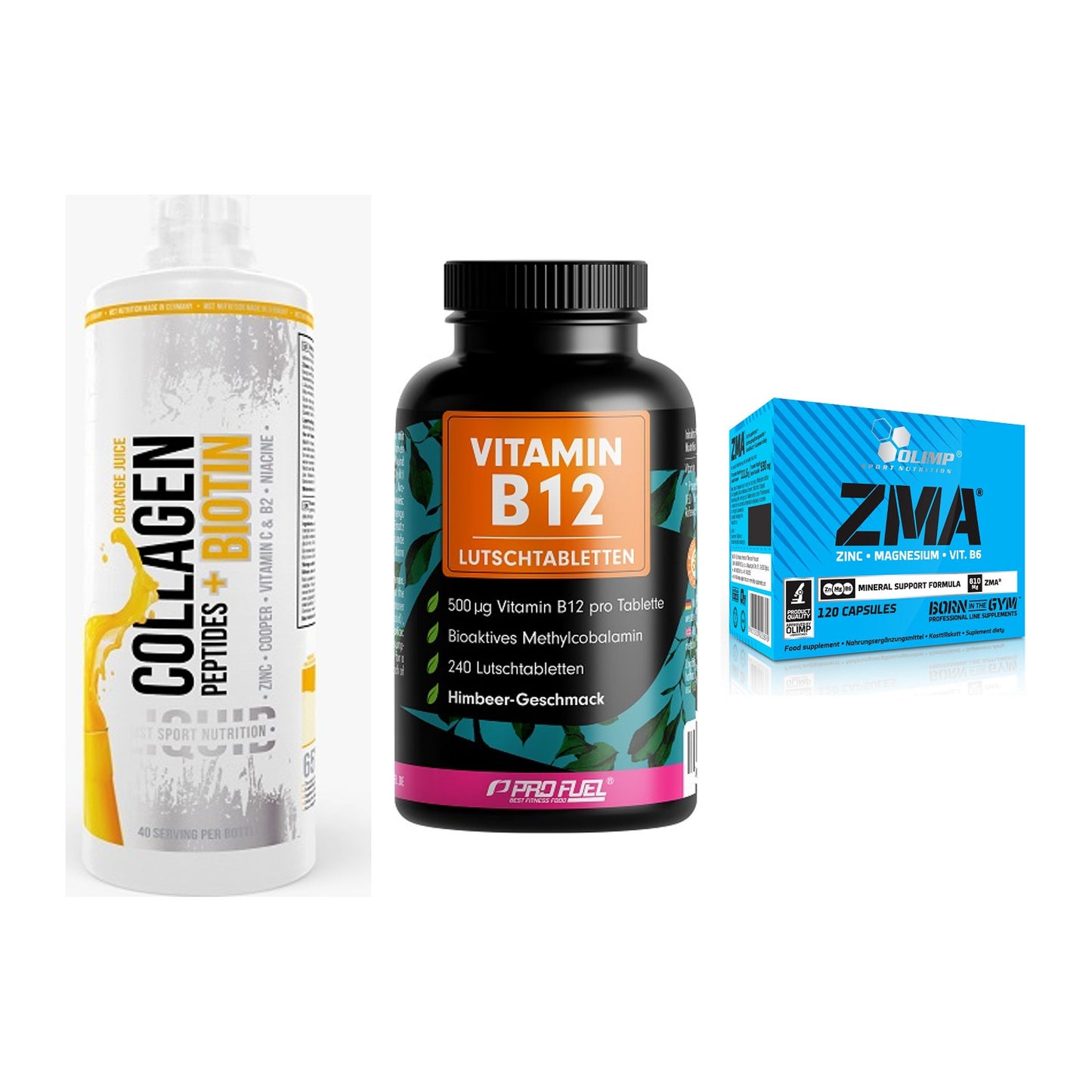 Haut, Haare & Nägel: MST Collagen + ProFuel Vitami + Olimp ZMA – alle enthaltenen Artikel