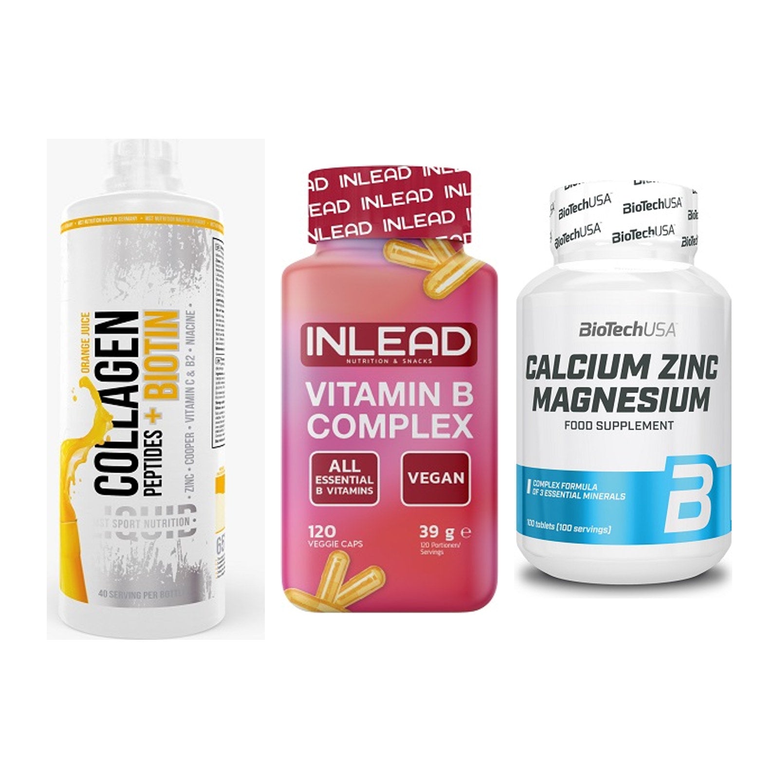 Haut, Haare & Nägel: MST Collagen + INLEAD Vitamin + BioTech Calciu – alle enthaltenen Artikel