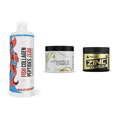 Haut, Haare & Nägel: MST Fish + Peak Vitamin B + Peak Zink – alle enthaltenen Artikel