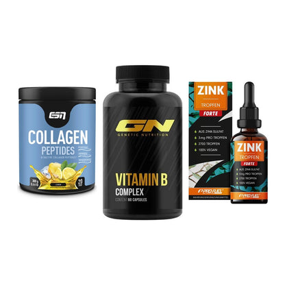 Haut, Haare & Nägel: ESN Collagen + GN Vitamin + ProFuel Zink – alle enthaltenen Artikel