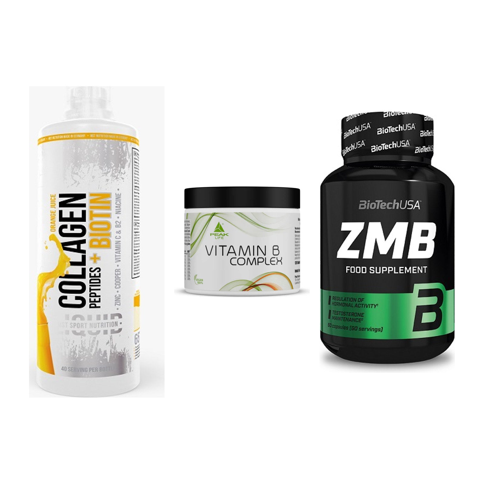Haut, Haare & Nägel: MST Collagen + Peak Vitamin B + BioTech ZMB – alle enthaltenen Artikel