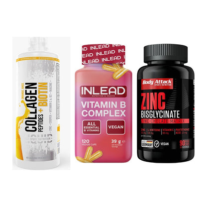 Haut, Haare & Nägel: MST Collagen + INLEAD Vitamin + Body Attack – alle enthaltenen Artikel