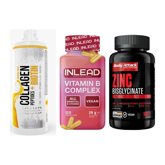 Haut, Haare & Nägel: MST Collagen + INLEAD Vitamin + Body Attack – alle enthaltenen Artikel
