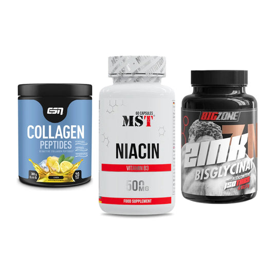 Haut, Haare & Nägel: ESN Collagen + MST Niacin + Big Zone Zink – alle enthaltenen Artikel