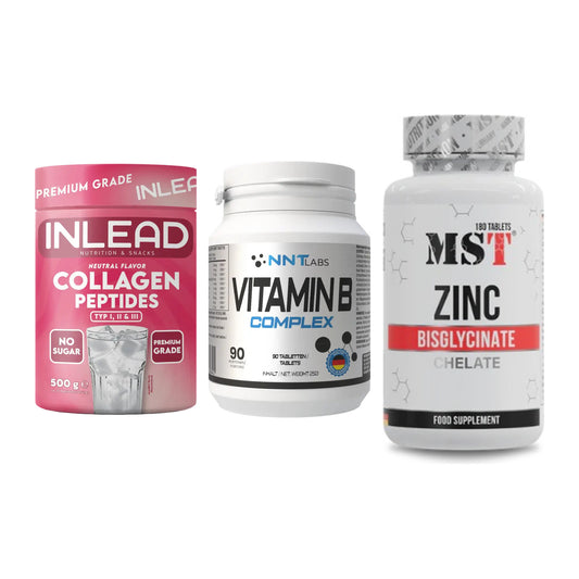Haut, Haare & Nägel: INLEAD Collage + NNT Vitamin B + MST Zinc – alle enthaltenen Artikel