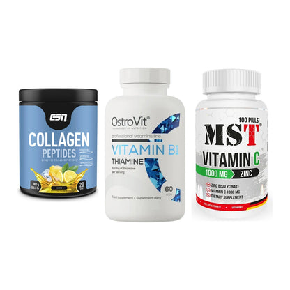 Haut, Haare & Nägel: ESN Collagen + Ostrovit + MST Vitamin C – alle enthaltenen Artikel