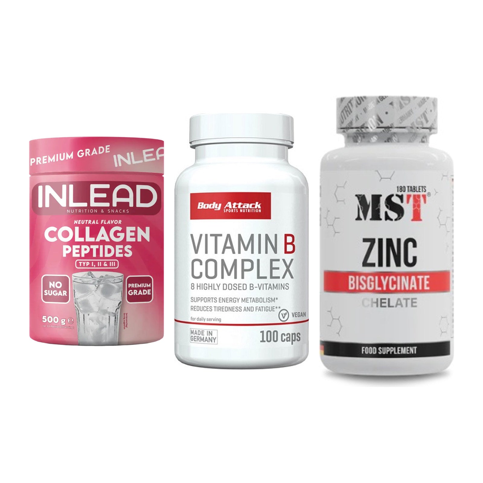 Haut, Haare & Nägel: INLEAD Collage + Body Attack + MST Zinc – alle enthaltenen Artikel