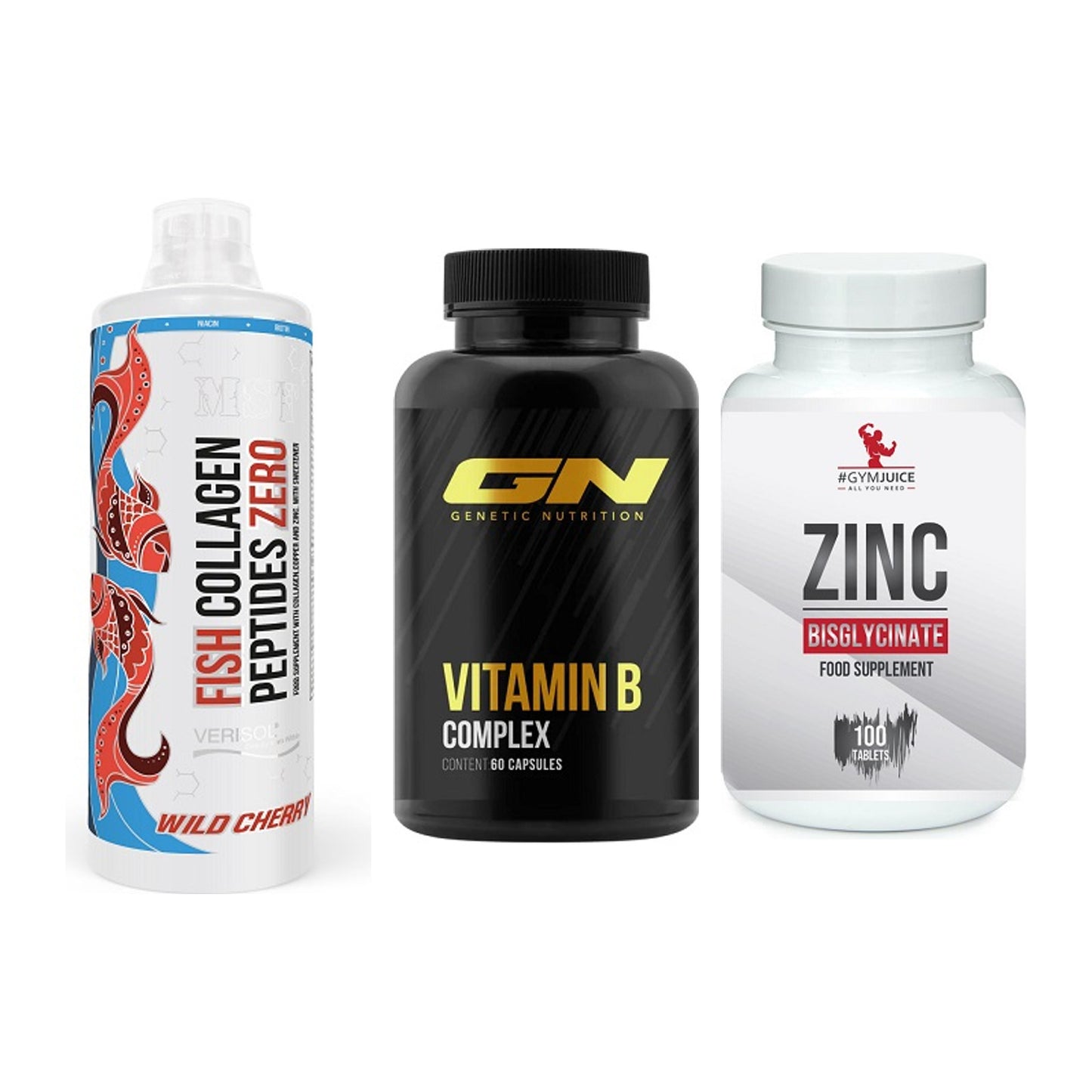 Haut, Haare & Nägel: MST Fish + GN Vitamin + #GYMJUICE ZINC – alle enthaltenen Artikel
