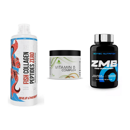 Haut, Haare & Nägel: MST Fish + Peak Vitamin B + Scitec ZMB – alle enthaltenen Artikel