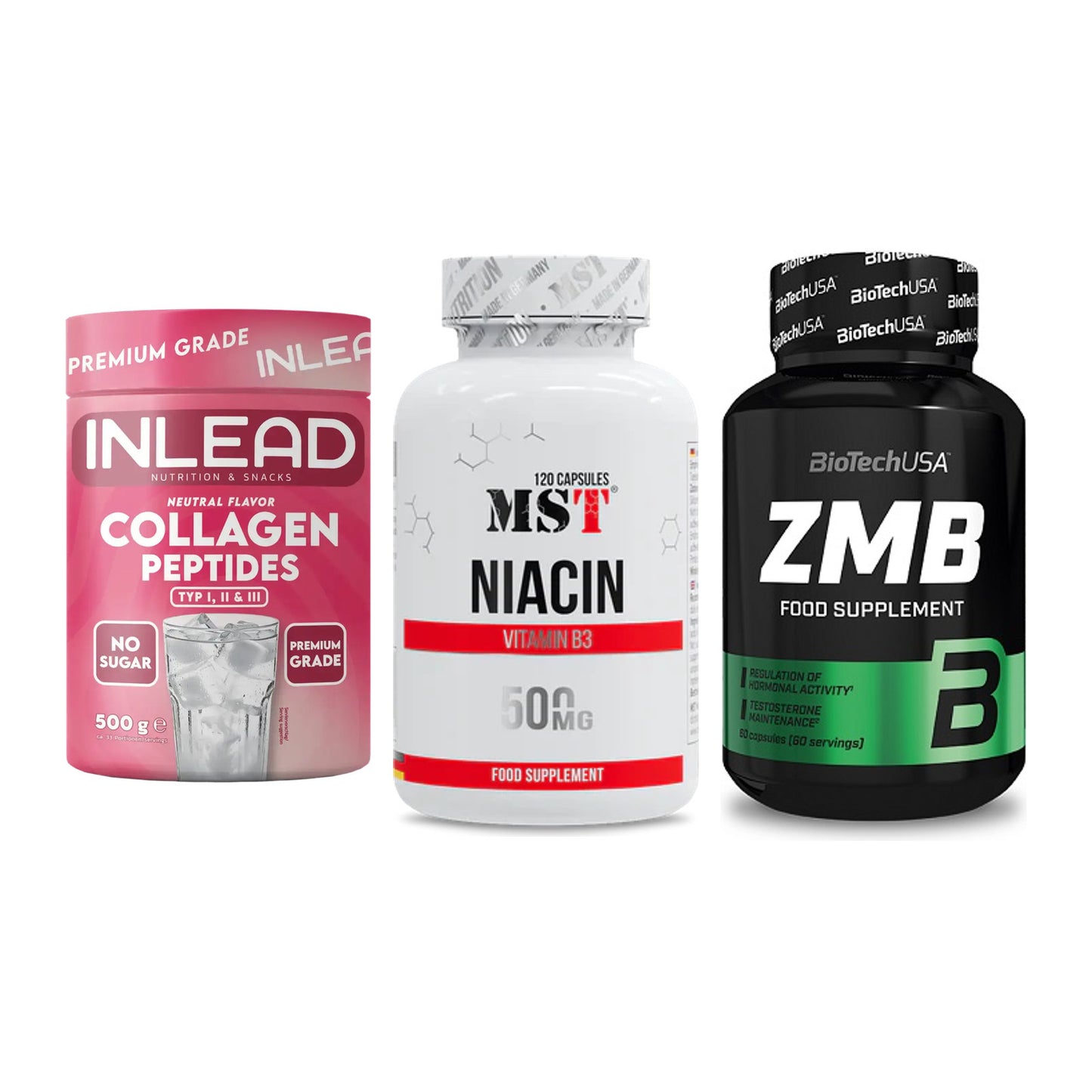 Haut, Haare & Nägel: INLEAD Collage + MST Niacin + BioTech ZMB – alle enthaltenen Artikel