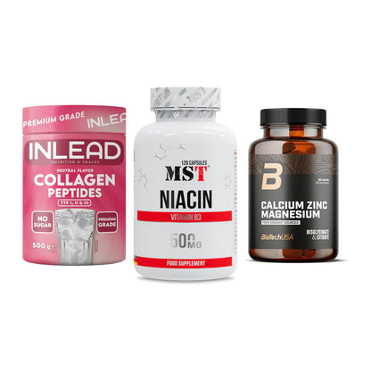 Haut, Haare & Nägel: INLEAD Collage + MST Niacin + BioTech Calciu – alle enthaltenen Artikel