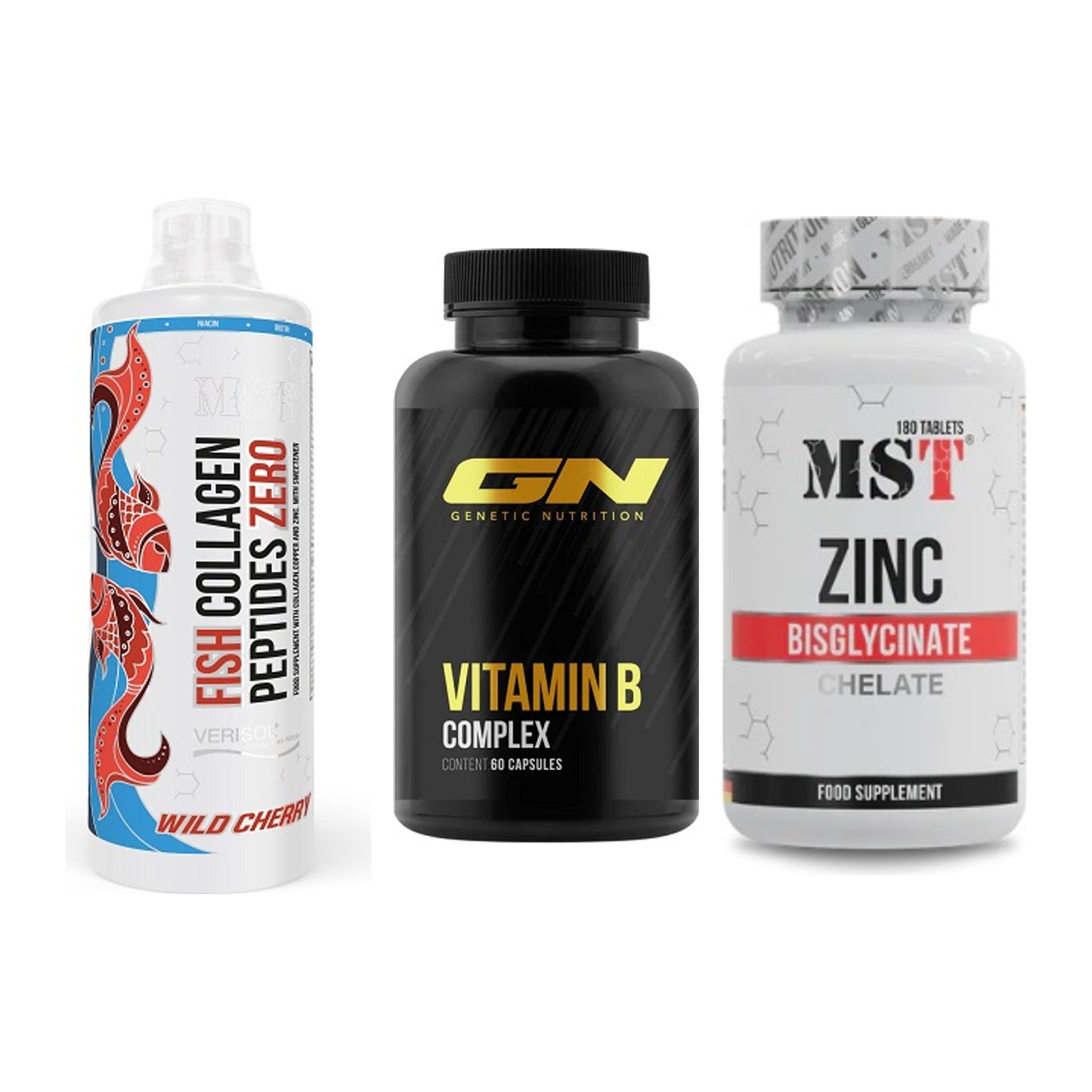 Haut, Haare & Nägel: MST Fish + GN Vitamin + MST Zinc – alle enthaltenen Artikel