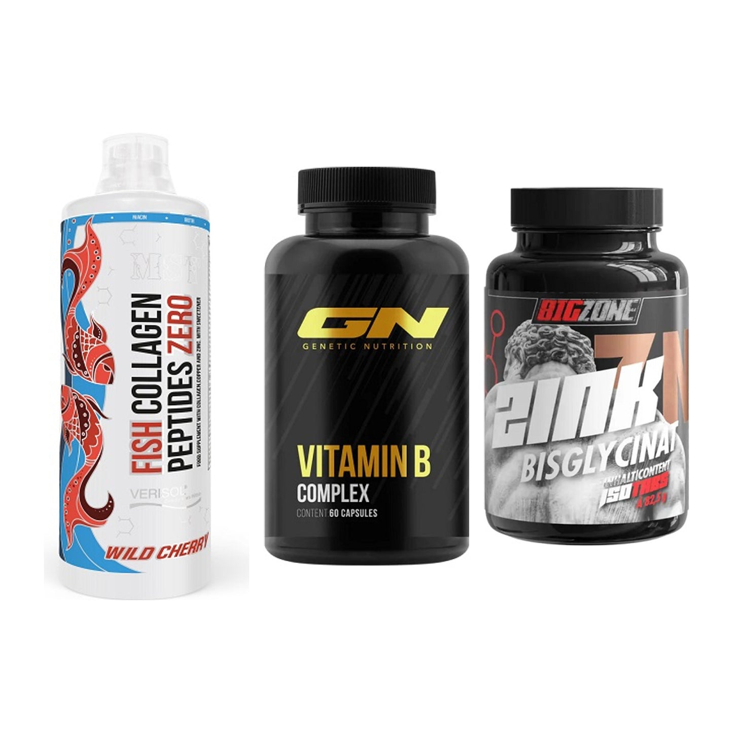 Haut, Haare & Nägel: MST Fish + GN Vitamin + Big Zone Zink – alle enthaltenen Artikel