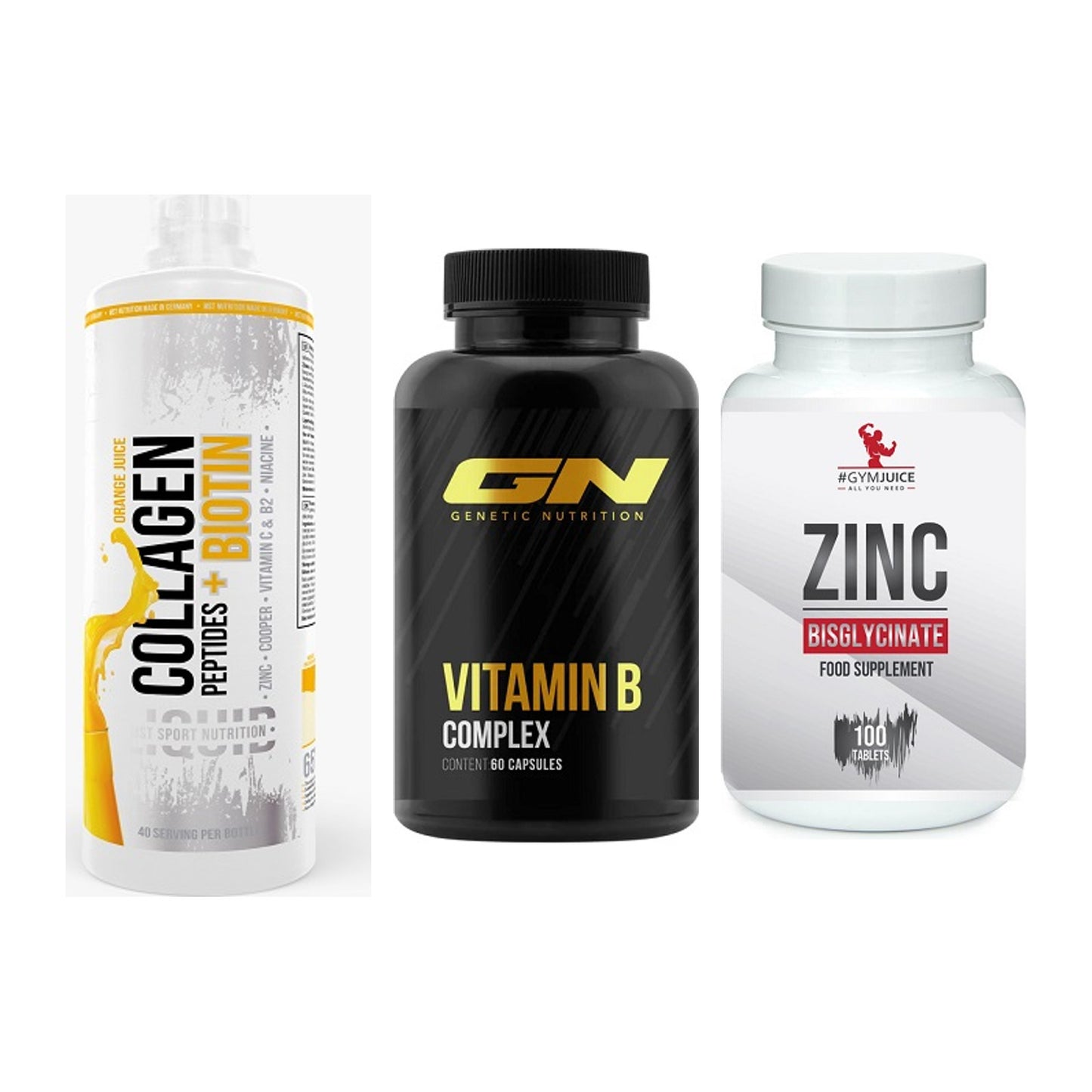 Haut, Haare & Nägel: MST Collagen + GN Vitamin + #GYMJUICE ZINC – alle enthaltenen Artikel