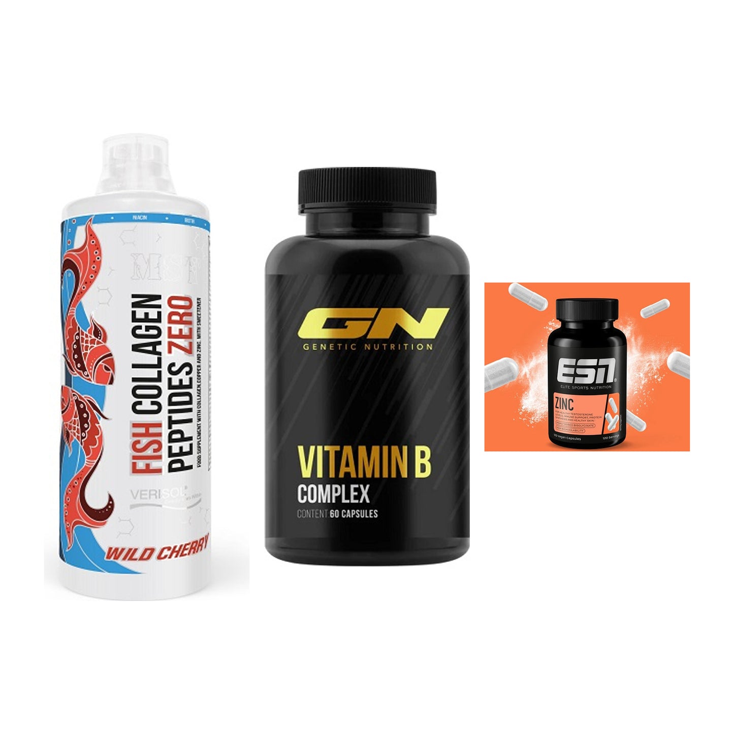 Haut, Haare & Nägel: MST Fish + GN Vitamin + ESN Zinc – alle enthaltenen Artikel