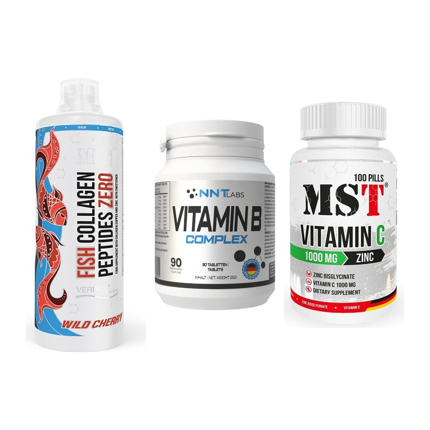 Haut, Haare & Nägel: MST Fish + NNT Vitamin B + MST Vitamin C – alle enthaltenen Artikel