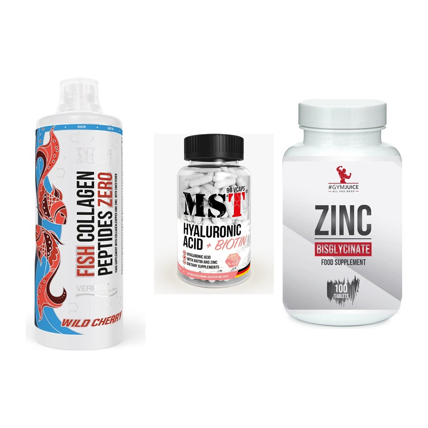 Haut, Haare & Nägel: MST Fish + MST Hyaluronic + #GYMJUICE ZINC – alle enthaltenen Artikel