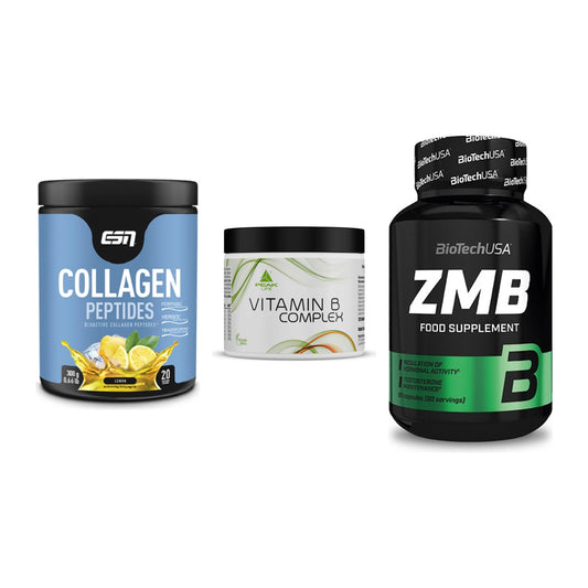 Haut, Haare & Nägel: ESN Collagen + Peak Vitamin B + BioTech ZMB – alle enthaltenen Artikel