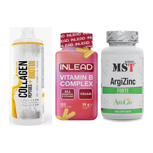Haut, Haare & Nägel: MST Collagen + INLEAD Vitamin + MST ArgiZinc – alle enthaltenen Artikel