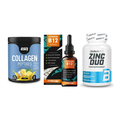 Haut, Haare & Nägel: ESN Collagen + ProFuel Vitami + BioTech Zinc – alle enthaltenen Artikel