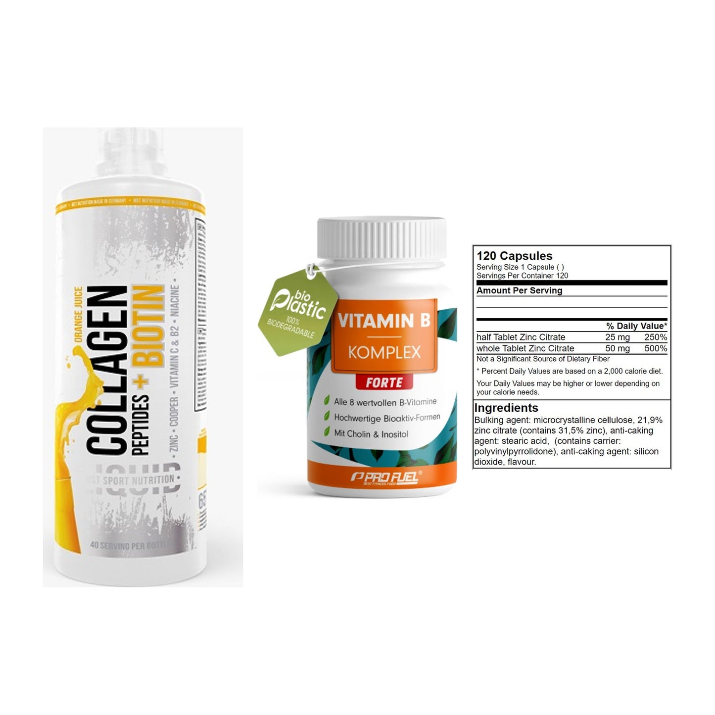 Haut, Haare & Nägel: MST Collagen + ProFuel Vitami + GN Zinc Citrat – alle enthaltenen Artikel
